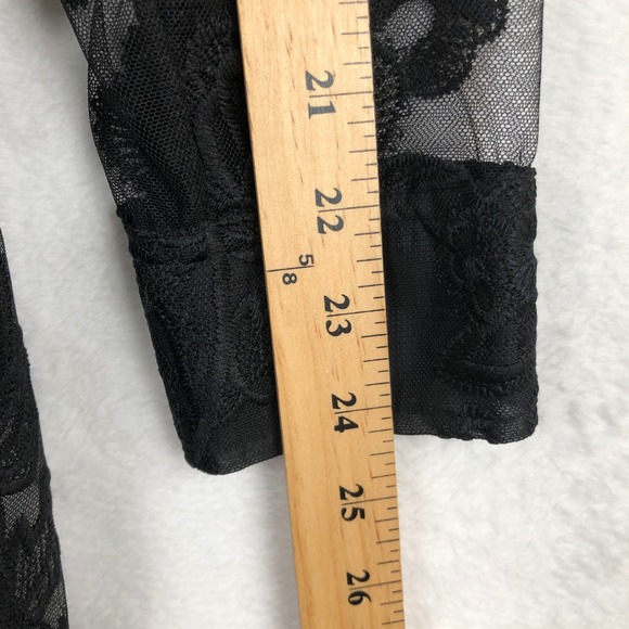 NWT CHICO'S Travelers Lace Detail Sheer Shacket Sz 1 M Black Button Shirt Jacket - Picture 8 of 8